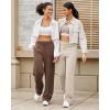 imageG4Free Smoofit Modal Soft Women Wide Leg Sweatpants with Pockets Yoga Pants Casual Lounge Trousers PetiteRegularTallLight Khaki
