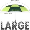 imageG4Free Strongest Golf Umbrella with Full Carbon Fiber Wellconstructed ampamp Super Lightweight ampamp Windproof Double Vented Mesh Canopy Large Oversized Stick Umbrellas for Rain Sun Automatic OpenFluorescentDark Green