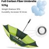 imageG4Free Strongest Golf Umbrella with Full Carbon Fiber Wellconstructed ampamp Super Lightweight ampamp Windproof Double Vented Mesh Canopy Large Oversized Stick Umbrellas for Rain Sun Automatic OpenFluorescentDark Green