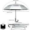 imageG4Free UPF 50 52 Inch UV Protection Umbrella Automatic Open Hook Handle J Stick Golf Umbrellas for Rain Sun ampamp Wind ProtectionSilverBlack