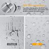 imageG4Free UPF 50 52 Inch UV Protection Umbrella Automatic Open Hook Handle J Stick Golf Umbrellas for Rain Sun ampamp Wind ProtectionSilverGreen
