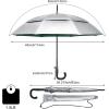 imageG4Free UPF 50 52 Inch UV Protection Umbrella Automatic Open Hook Handle J Stick Golf Umbrellas for Rain Sun ampamp Wind ProtectionSilverGreen