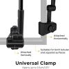 imageG4Free UPF 50 Adjustable Beach Umbrella XL with Universal Clamp for Chair Stroller Wheelchair Golf Cart Bleacher PatioBlueSilver