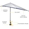 imageG4Free UPF 50 Adjustable Beach Umbrella XL with Universal Clamp for Chair Stroller Wheelchair Golf Cart Bleacher PatioBlueSilver