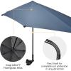 imageG4Free UPF 50 Adjustable Beach Umbrella XL with Universal Clamp for Chair Stroller Wheelchair Golf Cart Bleacher PatioDark Blue