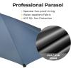 imageG4Free UPF 50 Adjustable Beach Umbrella XL with Universal Clamp for Chair Stroller Wheelchair Golf Cart Bleacher PatioDark Blue