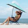 imageG4Free UPF 50 Adjustable Beach Umbrella XL with Universal Clamp for Chair Stroller Wheelchair Golf Cart Bleacher PatioLake Blue
