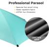 imageG4Free UPF 50 Adjustable Beach Umbrella XL with Universal Clamp for Chair Stroller Wheelchair Golf Cart Bleacher PatioLake Blue
