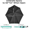 imageG4Free UPF 50 Adjustable Beach Umbrella XL with Universal Clamp for Chair Stroller Wheelchair Golf Cart Bleacher PatioLake Blue
