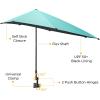 imageG4Free UPF 50 Adjustable Beach Umbrella XL with Universal Clamp for Chair Stroller Wheelchair Golf Cart Bleacher PatioLake Blue