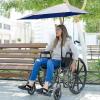 imageG4Free UPF 50 Adjustable Chair Umbrella XL with Universal Clamp UV Protection Sun Shade Umbrella for Beach Chair Stroller Wheelchair Golf Cart Bleacher PatioBlue