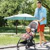 imageG4Free UPF 50 Adjustable Chair Umbrella XL with Universal Clamp UV Protection Sun Shade Umbrella for Beach Chair Stroller Wheelchair Golf Cart Bleacher PatioLake Blue
