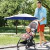 imageG4Free UPF 50 Adjustable Chair Umbrella XL with Universal Clamp UV Protection Sun Shade Umbrella for Beach Chair Stroller Wheelchair Golf Cart Bleacher PatioBlue