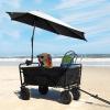 imageG4Free UPF 50 Adjustable Chair Umbrella XL with Universal Clamp UV Protection Sun Shade Umbrella for Beach Chair Stroller Wheelchair Golf Cart Bleacher PatioBlack