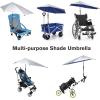 imageG4Free UPF 50 Adjustable Chair Umbrella XL with Universal Clamp UV Protection Sun Shade Umbrella for Beach Chair Stroller Wheelchair Golf Cart Bleacher PatioBlue