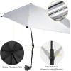 imageG4Free UPF 50 Adjustable Chair Umbrella XL with Universal Clamp UV Protection Sun Shade Umbrella for Beach Chair Stroller Wheelchair Golf Cart Bleacher PatioBlue