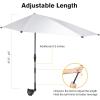imageG4Free UPF 50 Adjustable Chair Umbrella XL with Universal Clamp UV Protection Sun Shade Umbrella for Beach Chair Stroller Wheelchair Golf Cart Bleacher PatioBlue