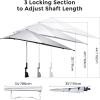 imageG4Free UPF 50 Height Adjustable Chair Umbrella with Universal Clamp for Beach Chair Golf Cart Wheelchair Stroller Bleacher Patio Lake BlueBlackSilver