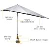 imageG4Free UPF 50 Height Adjustable Chair Umbrella with Universal Clamp for Beach Chair Golf Cart Wheelchair Stroller Bleacher Patio Lake BlueBlackSilver