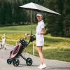 imageG4Free UPF 50 Height Adjustable Chair Umbrella with Universal Clamp for Beach Chair Golf Cart Wheelchair Stroller Bleacher Patio Lake BlueBlackSilver