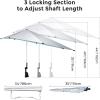 imageG4Free UPF 50 Height Adjustable Chair Umbrella with Universal Clamp for Beach Chair Golf Cart Wheelchair Stroller Bleacher Patio Lake BlueLake BlueSilver