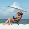 imageG4Free UPF 50 Height Adjustable Chair Umbrella with Universal Clamp for Beach Chair Golf Cart Wheelchair Stroller Bleacher Patio Lake BlueLake BlueSilver