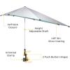 imageG4Free UPF 50 Height Adjustable Chair Umbrella with Universal Clamp for Beach Chair Golf Cart Wheelchair Stroller Bleacher Patio Lake BlueLake BlueSilver