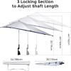 imageG4Free UPF 50 Height Adjustable Chair Umbrella with Universal Clamp for Beach Chair Golf Cart Wheelchair Stroller Bleacher Patio Lake BlueTelescopicBlue