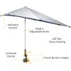 imageG4Free UPF 50 Height Adjustable Chair Umbrella with Universal Clamp for Beach Chair Golf Cart Wheelchair Stroller Bleacher Patio Lake BlueTelescopicBlue