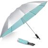 imageG4Free UPF 50 UV Protection 54 Inch Large Reverse Travel Umbrella 10 Ribs Windproof Compact Sun Blocking Inverted Car Umbrellas Automatic Open Close Lake BlueSilverUVLake BlueSilver