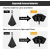 imageG4Free UPF 50 UV Protection 54 Inch Large Reverse Travel Umbrella 10 Ribs Windproof Compact Sun Blocking Inverted Car Umbrellas Automatic Open Close Lake BlueSilverBlack