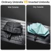 imageG4Free UPF 50 UV Protection 54 Inch Large Reverse Travel Umbrella 10 Ribs Windproof Compact Sun Blocking Inverted Car Umbrellas Automatic Open Close Lake BlueSilverUVLake BlueSilver
