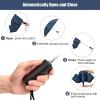 imageG4Free UPF 50 UV Protection 54 Inch Large Reverse Travel Umbrella 10 Ribs Windproof Compact Sun Blocking Inverted Car Umbrellas Automatic Open Close Lake BlueSilverBlue