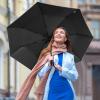 imageG4Free UPF 50 UV Protection Large Travel Umbrella 4246 Inch Auto Open Close Windproof Sun Blocking UmbrellaBlackSilver