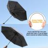 imageG4Free UPF 50 UV Protection Large Travel Umbrella 4246 Inch Auto Open Close Windproof Sun Blocking UmbrellaBlackSilver