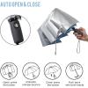 imageG4Free UPF 50 UV Protection Large Travel Umbrella 4246 Inch Auto Open Close Windproof Sun Blocking UmbrellaBlue SkySilver