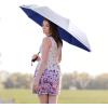 imageG4Free UPF 50 UV Protection Large Travel Umbrella 4246 Inch Auto Open Close Windproof Sun Blocking UmbrellaBlueSilver