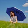 imageG4Free UPF 50 UV Protection Large Travel Umbrella 4246 Inch Auto Open Close Windproof Sun Blocking UmbrellaBlueSilver