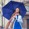 imageG4Free UPF 50 UV Protection Large Travel Umbrella 4246 Inch Auto Open Close Windproof Sun Blocking UmbrellaBlueSilver