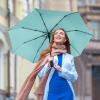 imageG4Free UPF 50 UV Protection Large Travel Umbrella 4246 Inch Auto Open Close Windproof Sun Blocking UmbrellaLake BlueSilver