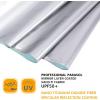 imageG4Free UPF 50 UV Protection Large Travel Umbrella 4246 Inch Auto Open Close Windproof Sun Blocking UmbrellaLake BlueSilver