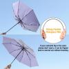 imageG4Free UPF 50 UV Protection Large Travel Umbrella 4246 Inch Auto Open Close Windproof Sun Blocking UmbrellaLight PurpleSilver