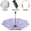 imageG4Free UPF 50 UV Protection Large Travel Umbrella 4246 Inch Auto Open Close Windproof Sun Blocking UmbrellaLight PurpleSilver