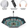 imageG4Free UPF 50 UV Protection Large Travel Umbrella 4246 Inch Auto Open Close Windproof Sun Blocking UmbrellaPeacockSilver