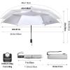 imageG4Free UPF 50 UV Protection Large Travel Umbrella 4246 Inch Auto Open Close Windproof Sun Blocking UmbrellaPeacockSilver