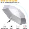 imageG4Free UPF 50 UV Protection Large Travel Umbrella 4246 Inch Auto Open Close Windproof Sun Blocking UmbrellaPeacockSilver
