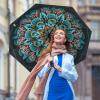 imageG4Free UPF 50 UV Protection Large Travel Umbrella 4246 Inch Auto Open Close Windproof Sun Blocking UmbrellaPeacockSilver