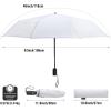 imageG4Free UPF 50 UV Protection Large Travel Umbrella 4246 Inch Auto Open Close Windproof Sun Blocking UmbrellaWhiteBlack