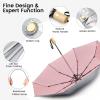 imageG4Free UPF 50 UV Protection Travel Sun Umbrella Compact 42 Inch Small UV Blocking SPF Umbrella Auto Open ClosePink