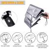 imageG4Free UPF 50 UV Protection Travel Umbrella 4246 Inch Windproof Silver Coating Sun Blocking UmbrellaSilverBlack